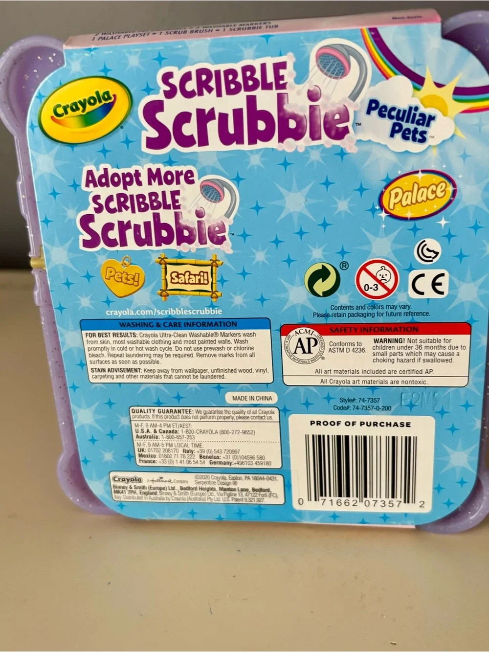 Crayola Scribble Scrubbie Palace Playset - Pink Handle / Purple Glitter Case